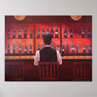 Fles voor één poster