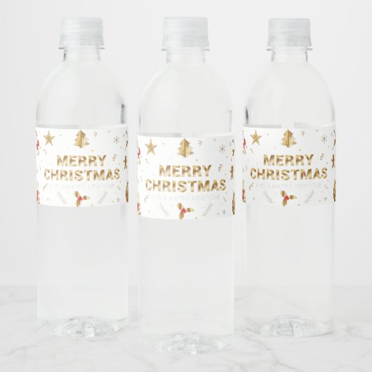 Fles voor Kerstmis  Waterfles Etiket (Flessen)