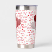 Fles voor liefdesvibes geïsoleerde drinkbeker (Links)