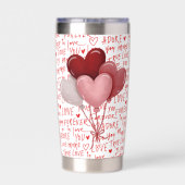 Fles voor liefdesvibes geïsoleerde drinkbeker (Achterkant)