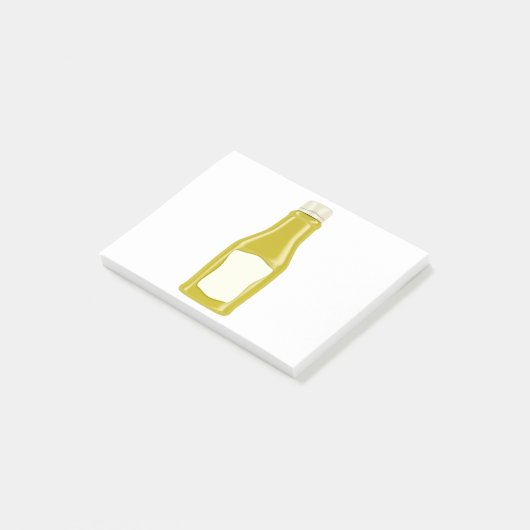 Fles voor mosterd of mayonaise post-it® notes (Schuin)