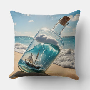 Fles voor Zee Sereniteit Kussen