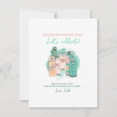 Fles Water Grappige Valentijnsdag Vakantiekaart Feestdagenkaart (Voorkant)