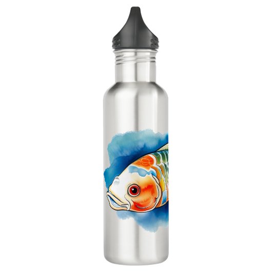 Fles - Waterverf Serie: Koi Fish (Links)