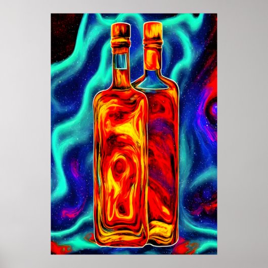 Fles whiskey | AI Art Poster (Voorkant)