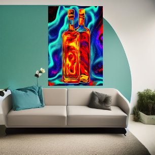 Fles whiskey   AI Art Poster