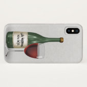 Fles wijn en glas met citaat Case-Mate iPhone case (Achterkant (horizontaal))