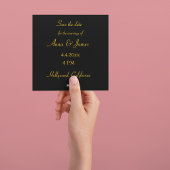 fles wijn met botanisch ontwerp, save the date feestdagenkaart