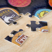 Flesbierdoppen van Afrika. Legpuzzel (Zijkant)