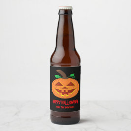 Fleset voor Happy Halloween Pumpkin Beer Bier Etiket