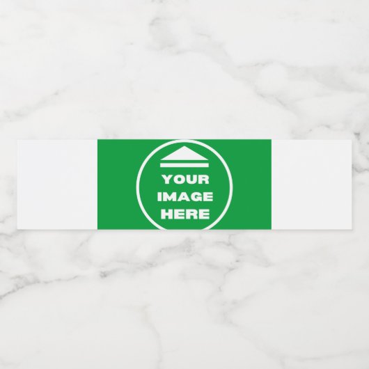 Flesetiket - Aangepast - Afbeelding/tekst toevoege Waterfles Etiket (Enkel label)