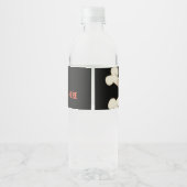 FLESETIKET "schedels" Waterfles Etiket (Achterkant)