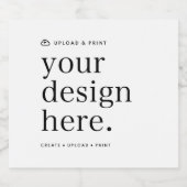 Flesetiket Uw Ontwerp Upload Sparkling Wijnetiket (Enkel label)