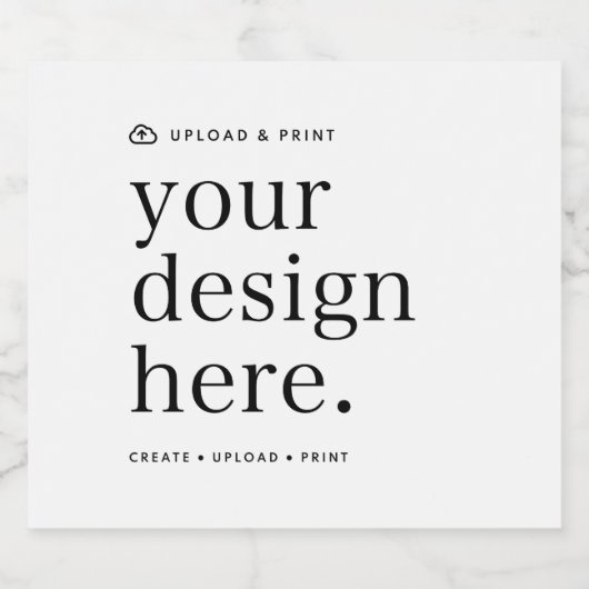 Flesetiket Uw Ontwerp Upload Sparkling Wijnetiket (Enkel label)