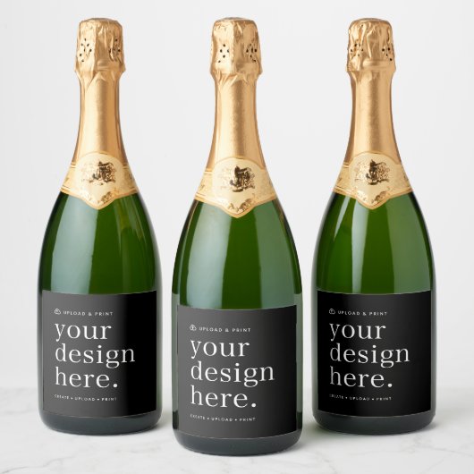 Flesetiket Uw Ontwerp Upload Sparkling Wijnetiket (Flessen)