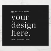 Flesetiket Uw Ontwerp Upload Sparkling Wijnetiket (Enkel label)