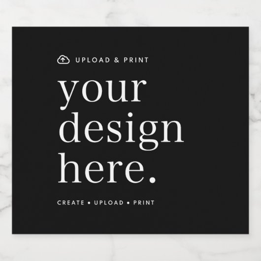 Flesetiket Uw Ontwerp Upload Sparkling Wijnetiket (Enkel label)