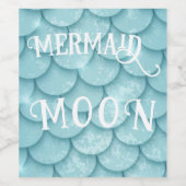 Flesetiketten 6pack Mermaid Moon Wijn Etiket (Enkel label)