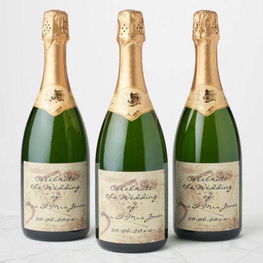 Flesetiketten voor mousserende wijn (of wijn) - vi sparkling wijnetiket (Flessen)