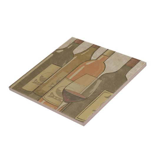  flesfles met flesje Trivet Tegeltje (Zijkant)