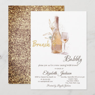 Flesglas, Glitter Vrijgezellenfeest Kaart