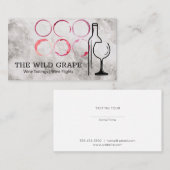 Flesglas Logo | wijnvlekken | Marmer Visitekaartje (Voorkant / Achterkant)