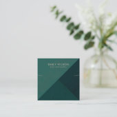 FLESGROENE DRIEHOEK KETTING ARMBAND DISPLAY VIERKANTE VISITEKAARTJE (Staand voorkant)