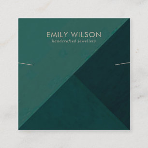 FLESGROENE DRIEHOEK KETTING ARMBAND DISPLAY VIERKANTE VISITEKAARTJE