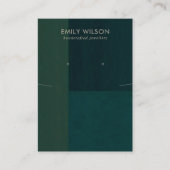 FLESGROENE KLEURBLOK KETTING OORBEL DISPLAY VISITEKAARTJE (Voorkant)