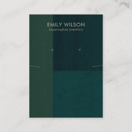 FLESGROENE KLEURBLOK KETTING OORBEL DISPLAY VISITEKAARTJE