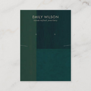 FLESGROENE KLEURBLOK KETTING OORBEL DISPLAY VISITEKAARTJE