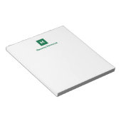 Flesgroene moderne chic trendy monogram naam notitieblok (Schuin)