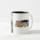 Flesh and Steel V1 design koffieontwerp mok (Voorkant rechts)