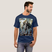 Flesh and Steel V1 design navy klassiek t-shirt (Voorkant volledig)