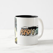 Flesh and Steel V2 design koffieontwerp mok (Voorkant rechts)