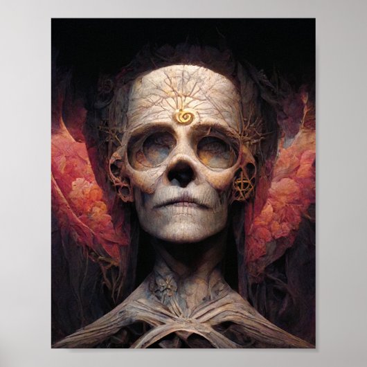 Flesh en Bone Dark Fantasy Science Fiction Art Poster (Voorkant)