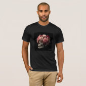 Flesh Memory – Gotische bloemenskelet T-shirt (Voorkant volledig)