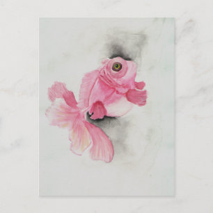 Flesh Moor - Roze Waterverf van Goldfish Schildere Briefkaart