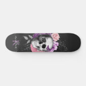  flesje Botanische bladeren Naam Monogram Persoonlijk Skateboard (Horizontaal)