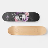  flesje Botanische bladeren Naam Monogram Persoonlijk Skateboard (Horizontaal)