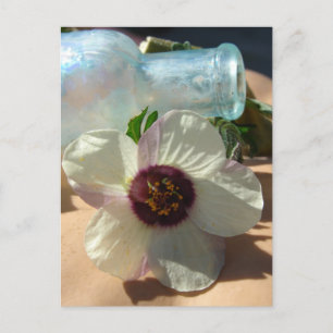 flesje en een bloem briefkaart