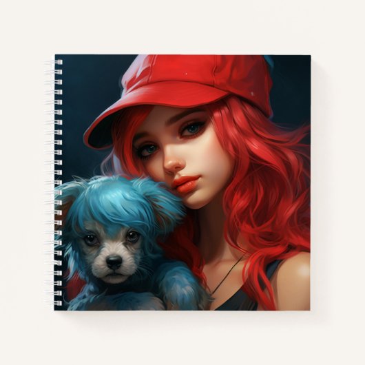 Flesje en hond -4 notitieboek (Voorkant)