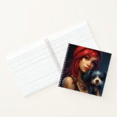 Flesje en hond -7 notitieboek (Binnen)