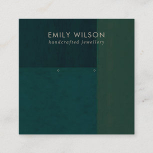 FLESJE GROENE KLEURENBLOK STUD OORBEL DISPLAY KAAR VIERKANTE VISITEKAARTJE