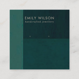 FLESJE GROENE KLEURENBLOK STUD OORBEL DISPLAY KAAR VIERKANTE VISITEKAARTJE