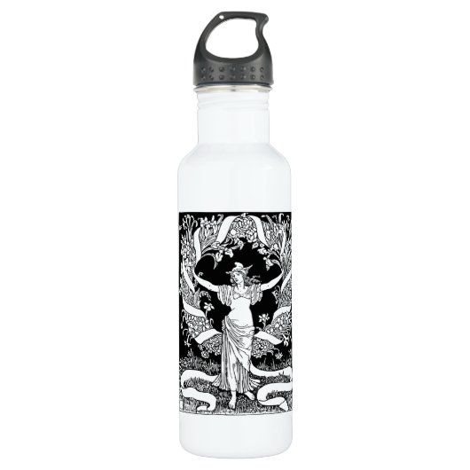  flesje met aardewater waterfles  (Voorkant)