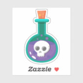 Flesje met doodshoofd sticker (Vel)
