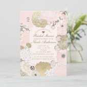  flesje met geblindeerde glazen bleekroze en goud kaart (Staand voorkant)