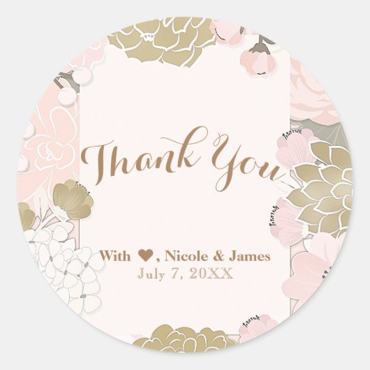  flesje met geblindeerde glazen bleekroze en goud ronde sticker (Voorkant)