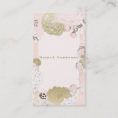  flesje met geblindeerde glazen bleekroze en goud visitekaartje (Voorkant)